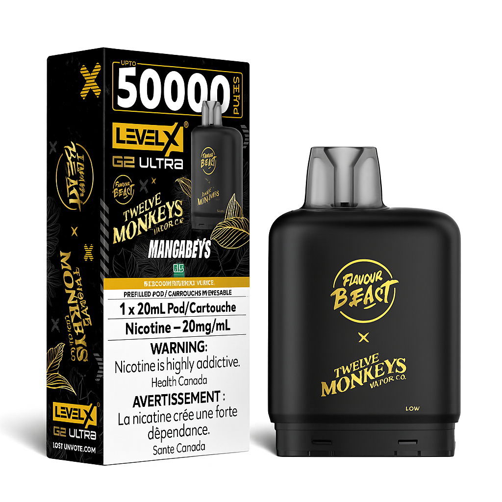 Flavour Beast Level X Twelve Monkeys Ultra Pod 50K Puffs FuzzVape Flavour Beast Level X Twelve Monkeys Ultra Pod 50K Puffs FuzzVape