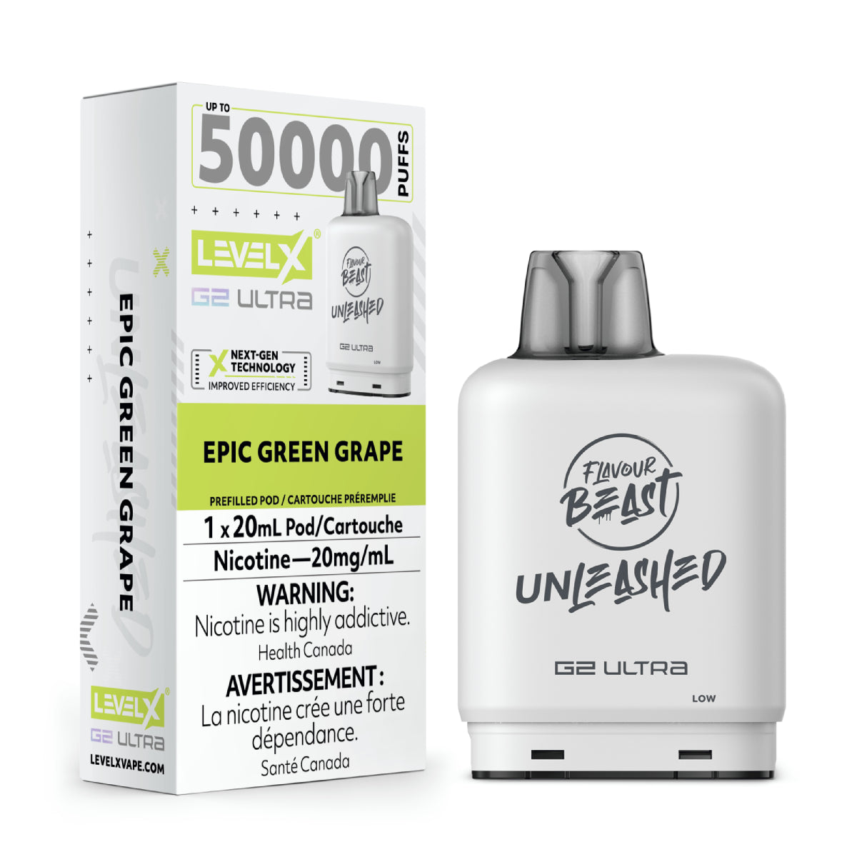 Flavour Beast Level X G2 Ultra Pod 50K Puffs