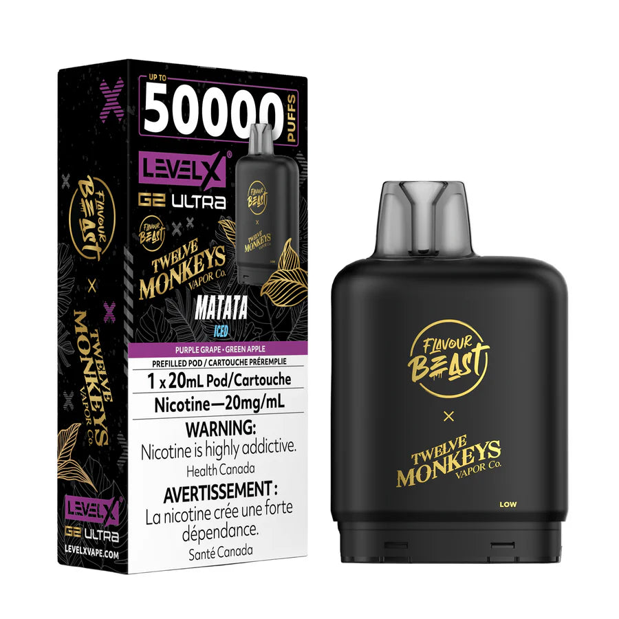 Flavour Beast Level X Twelve Monkeys Ultra Pod 50K Puffs FuzzVape Flavour Beast Level X Twelve Monkeys Ultra Pod 50K Puffs FuzzVape
